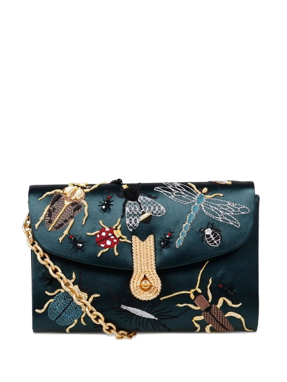 Amato Daniele Queen Embellished Cross-body Bag In Green