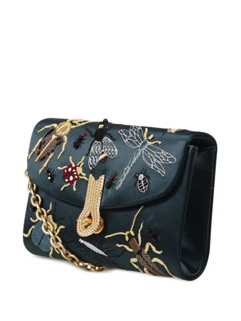 Amato Daniele Queen Embellished Cross-body Bag In Green