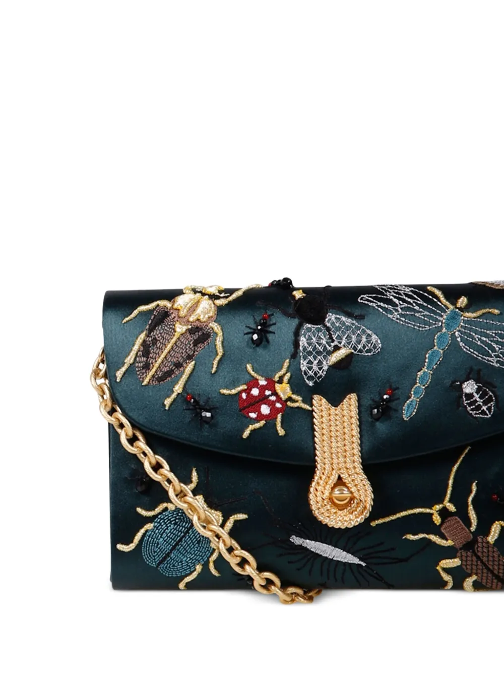 Amato Daniele Queen Embellished Cross-body Bag In Green