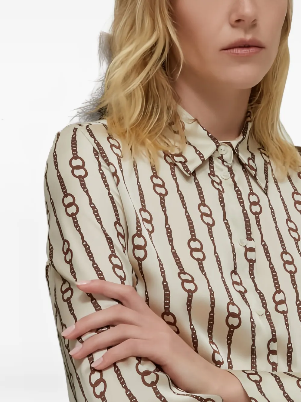 Pennyblack Chain-print Shirt In Neutral