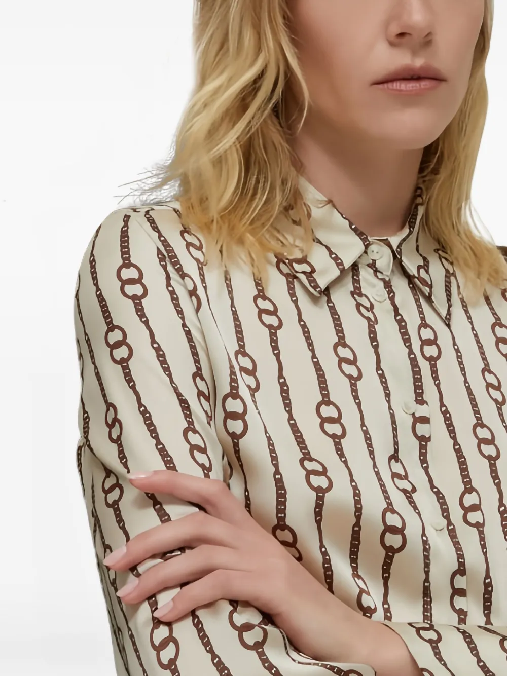 Pennyblack chain-print shirt - Beige