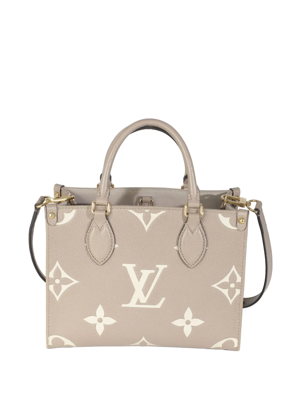 Pre-owned Louis Vuitton 2021-2023 On The Go Pm Tote Bag In Neutral