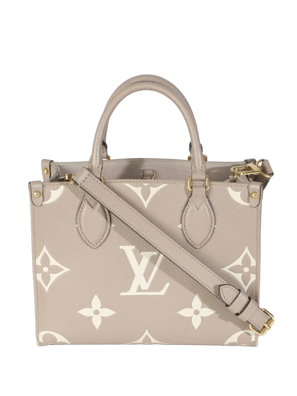 Pre-owned Louis Vuitton 2021-2023 On The Go Pm Tote Bag In Neutral