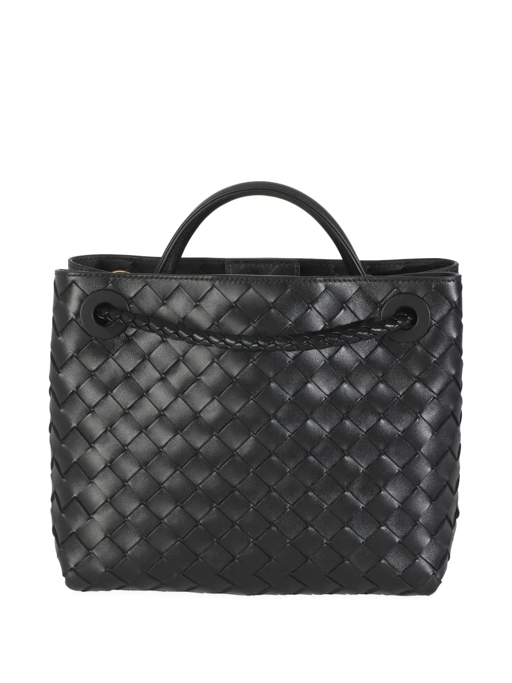 Pre-owned Bottega Veneta Small Andiamo Intrecciato Handbag In Black