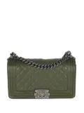 CHANEL Pre-Owned 2014-2015 medium Boy quilted lambskin shoulder bag - Green