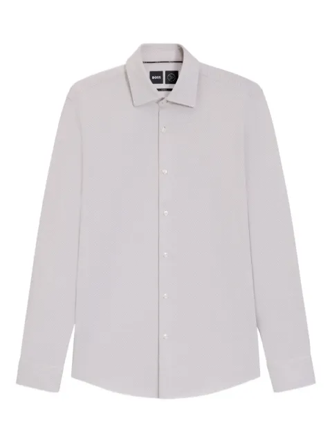 BOSS Camisa mangas longas com colarinho