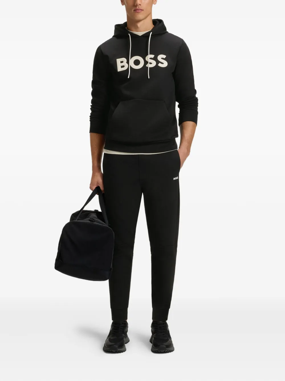 BOSS Trainingsbroek met vlakken - Bruin