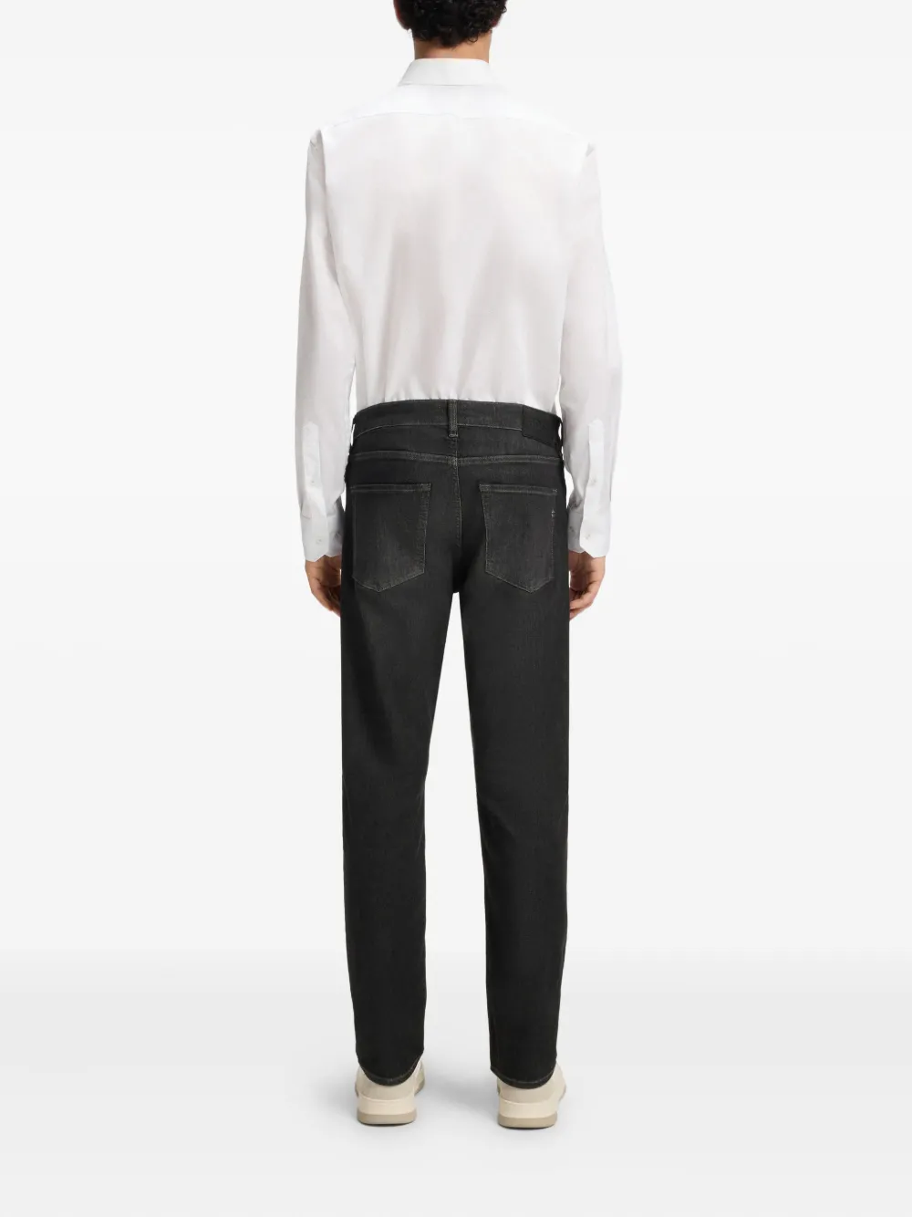 BOSS Jeans met logoplakkaat Zwart