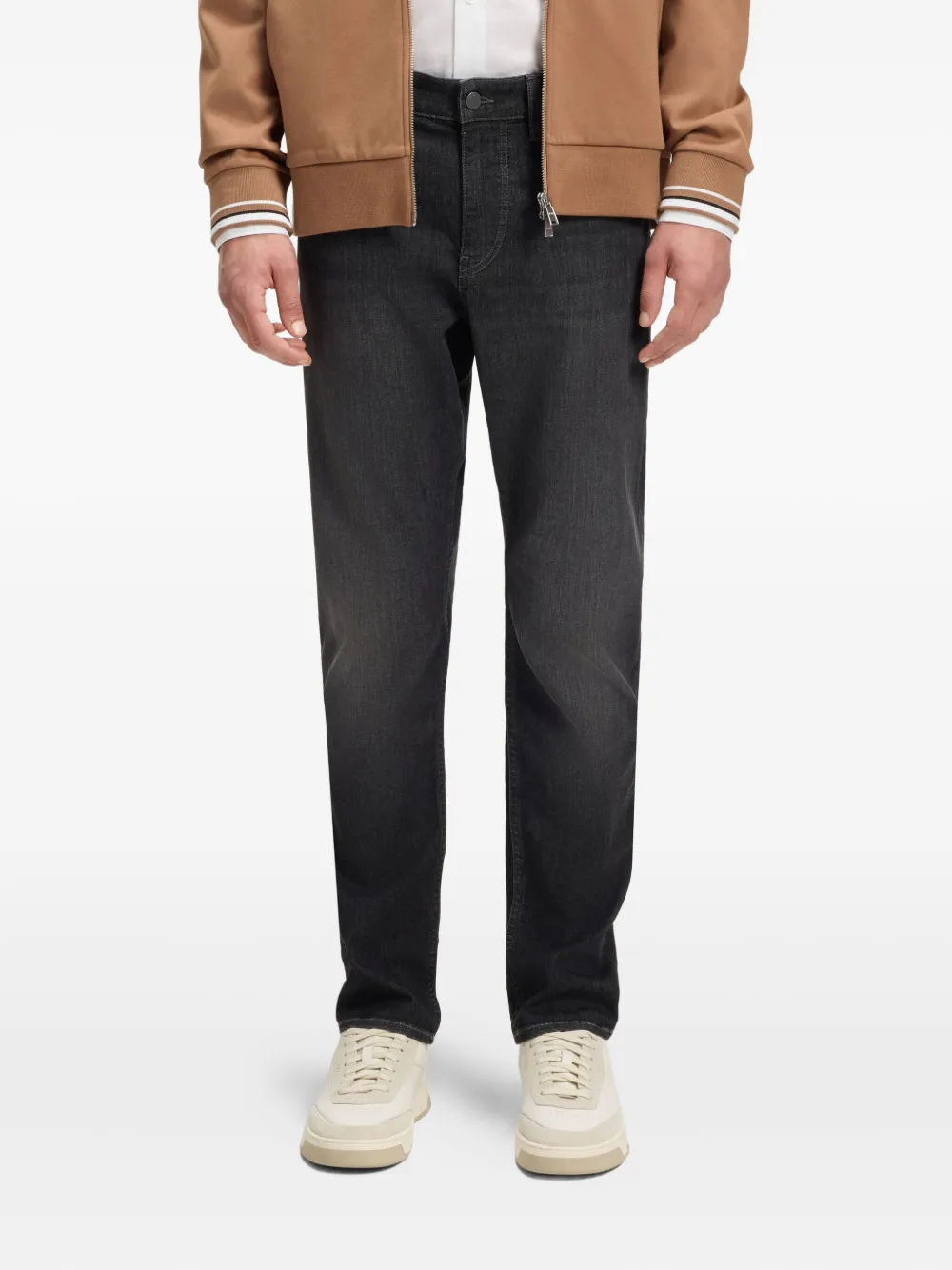 BOSS Jeans met logoplakkaat Zwart