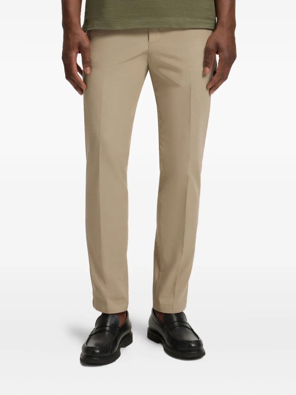 BOSS Broek met ritszak Beige
