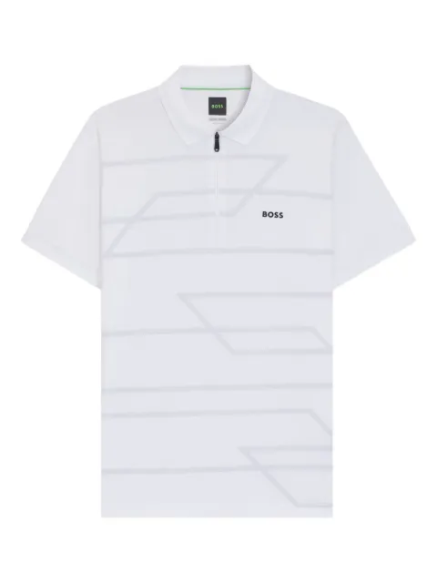 BOSS polo à motif géométrique
