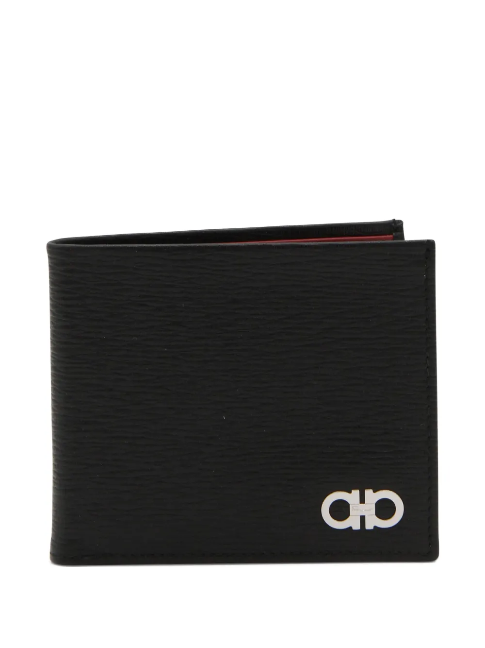 Ferragamo Gancini leather wallet Zwart