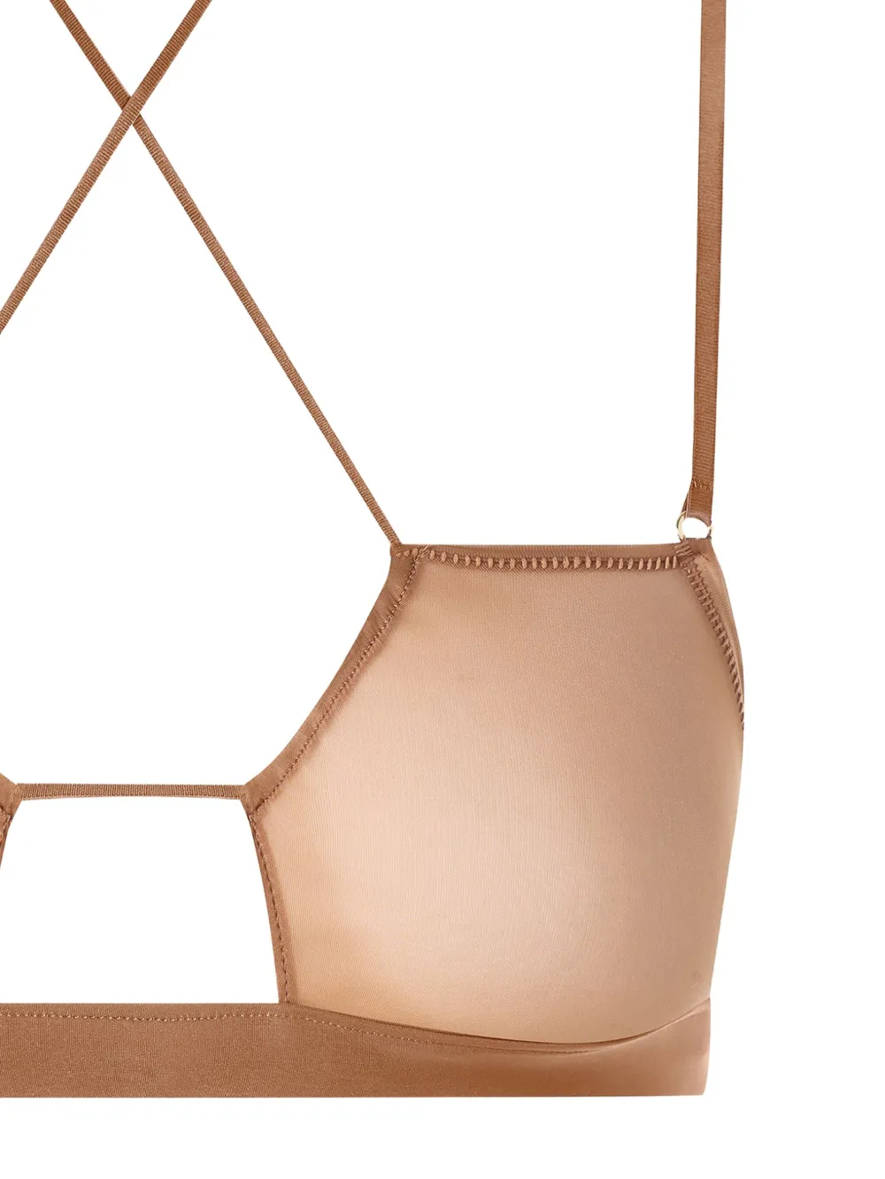Maison Close Bralette met gekruiste bandjes Beige