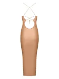 Maison Close French Kiss Light open-back midi dress - Neutrals