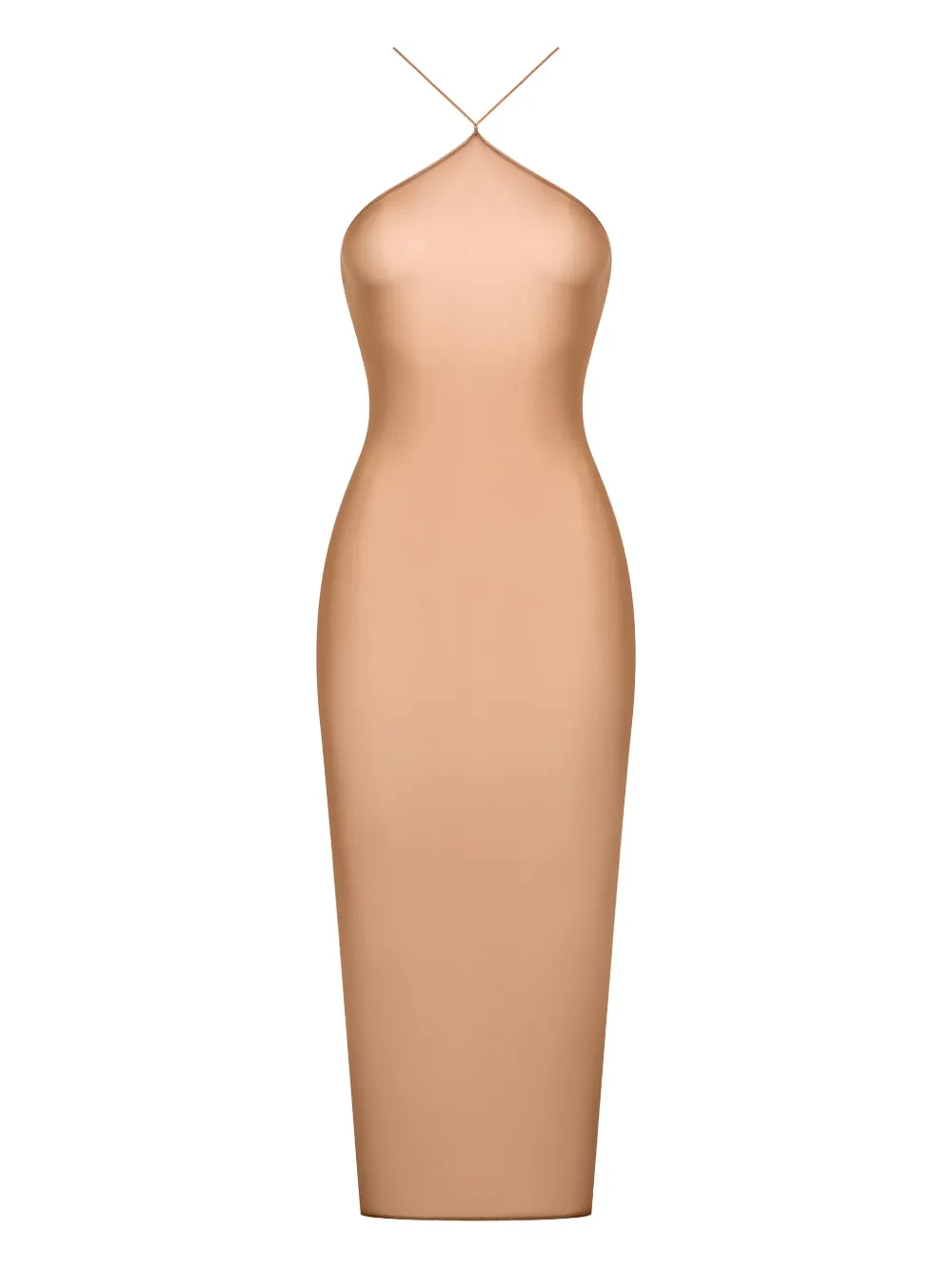 Maison Close French Kiss Light open-back midi dress Beige