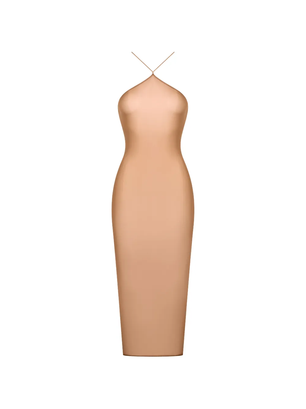 Maison Close French Kiss Light open-back midi dress - Nude