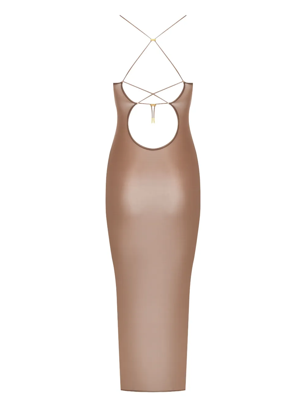 Maison Close French Kiss Light open-back midi dress Bruin