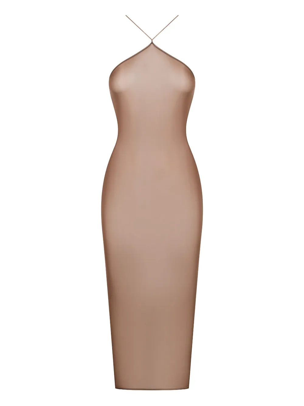 Maison Close French Kiss Light open-back midi dress Bruin