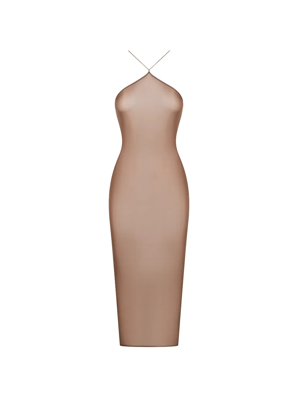 Maison Close French Kiss Light midi-jurk met open achterkant Bruin