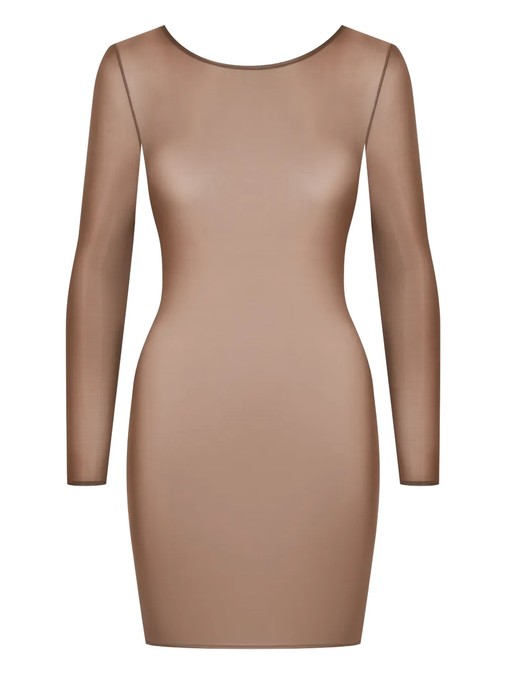 Maison Close French Kiss Light open-back long-sleeve dress | Brown | Image 1