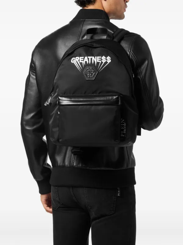 Philipp Plein プリント バックパック | ブラック | FARFETCH JP