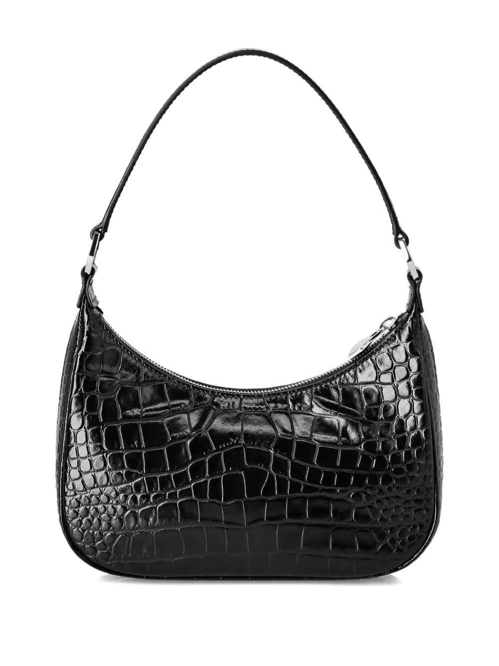 Philipp Plein Crocodile-embossed Shoulder Bag In Black