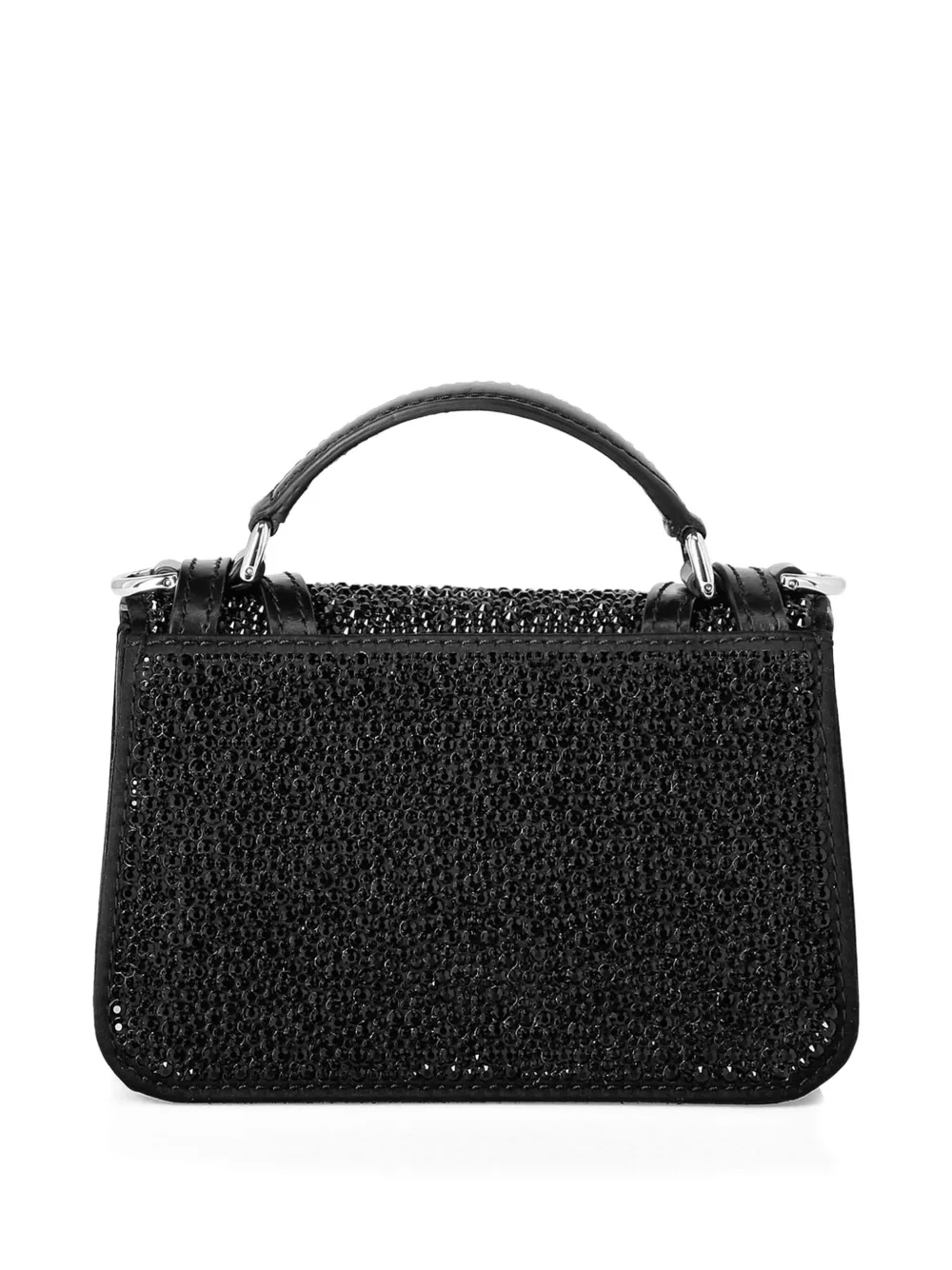 Philipp Plein Small Hexagon Rhinestone-embellished Clutch Bag In Black