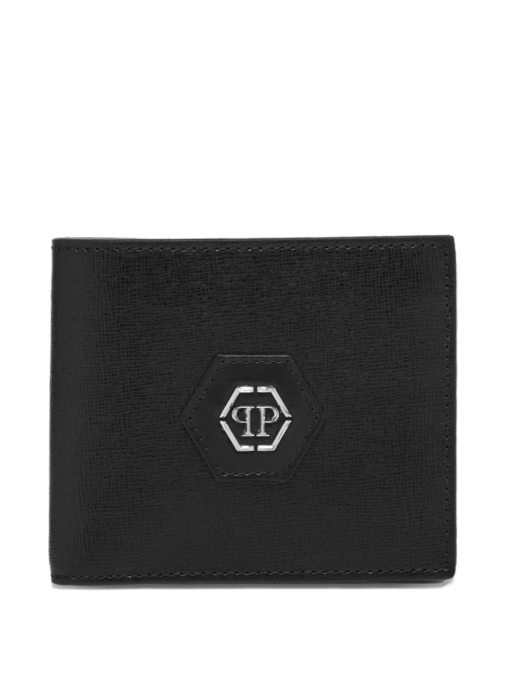 Philipp Plein Logo-detail Leather Wallet In Black