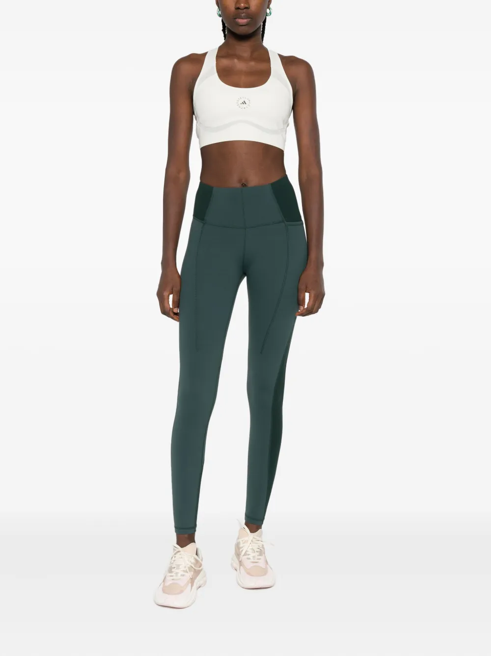Adidas by Stella McCartney logo-print sports bra - Wit