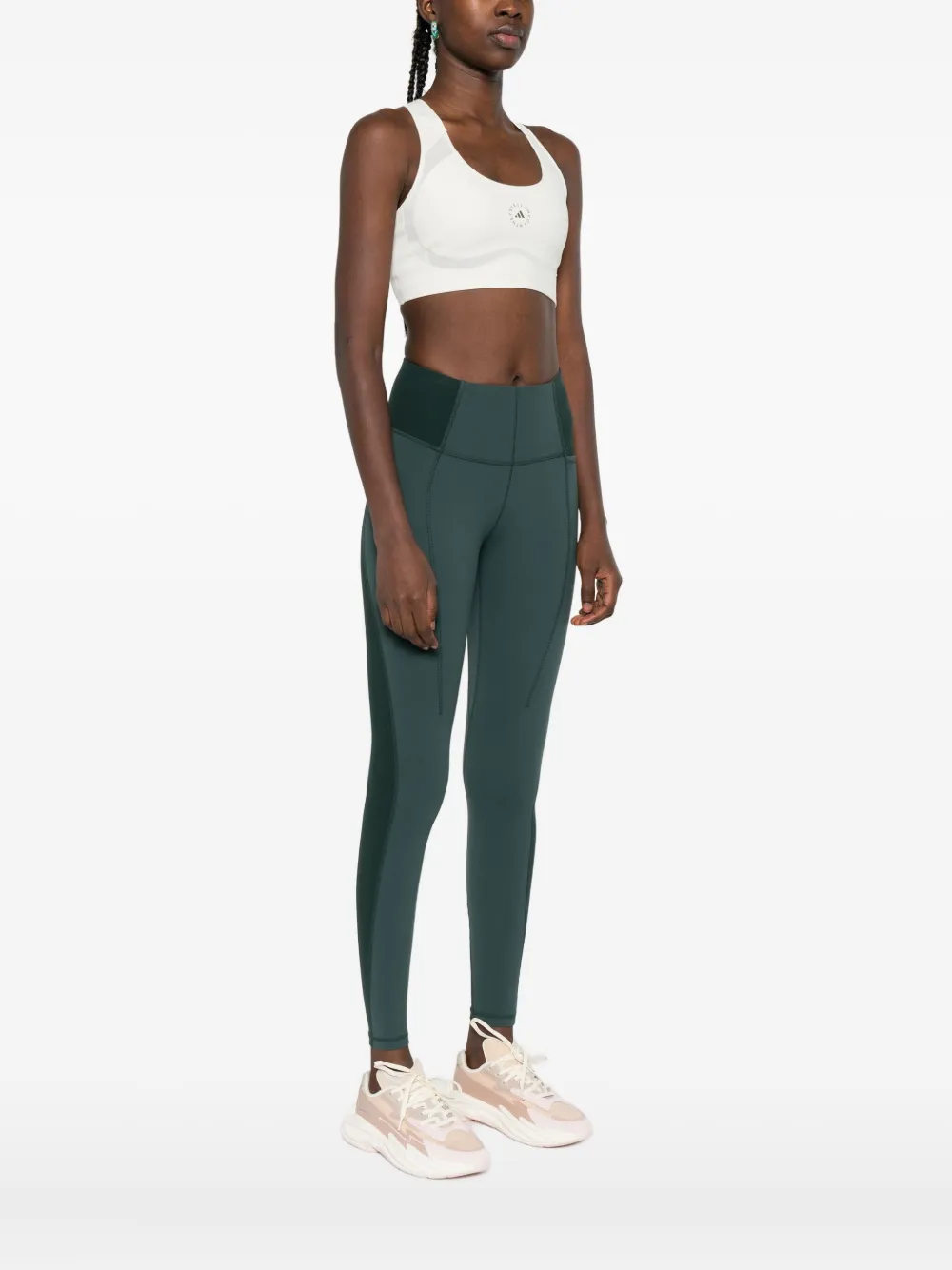 adidas by Stella McCartney Sport-bh met logoprint Wit