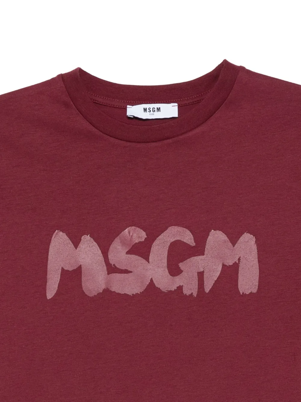 MSGM Kids T-shirt met logoprint Rood