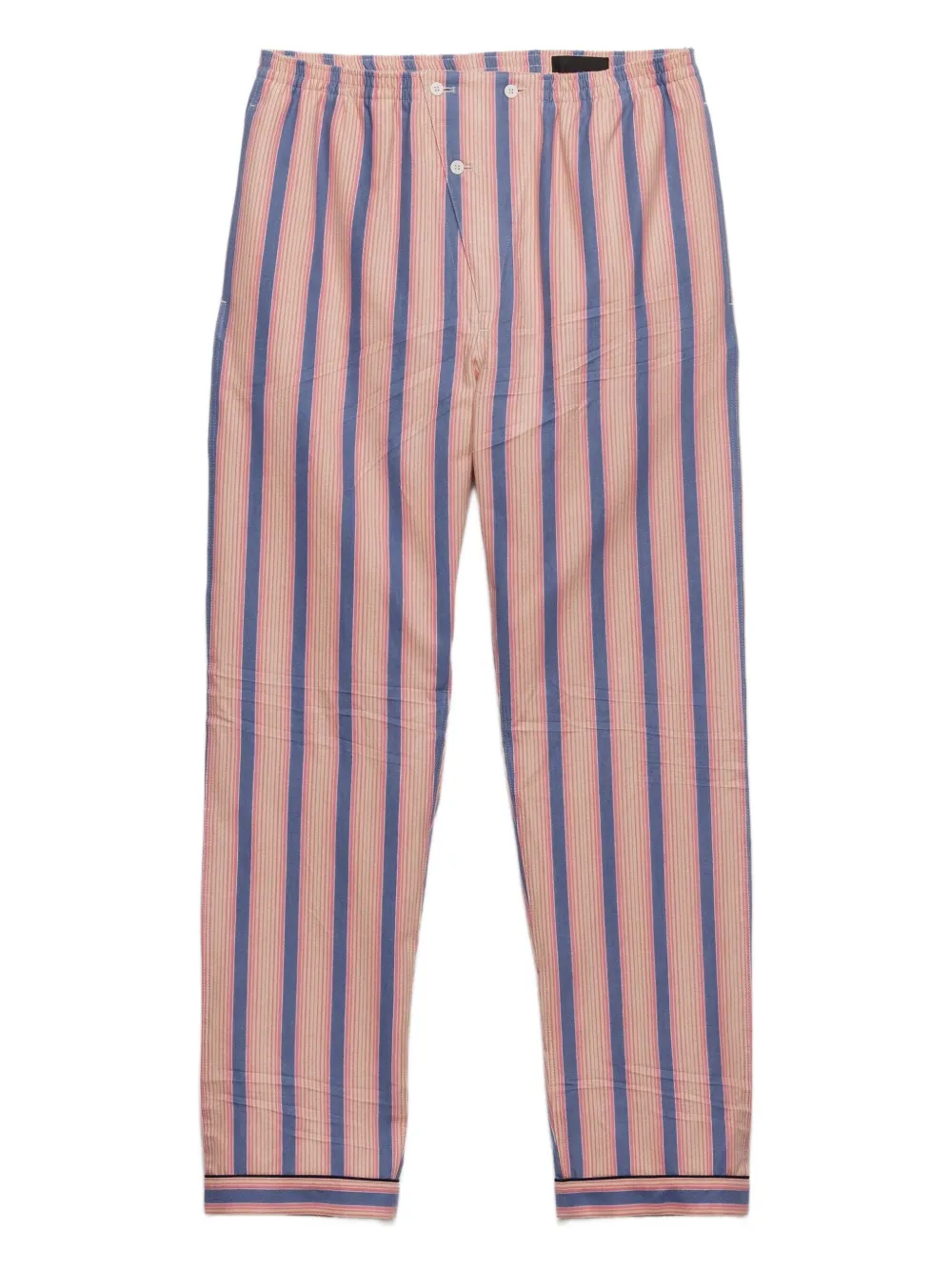 Prada Gestreepte broek met elastische tailleband Roze