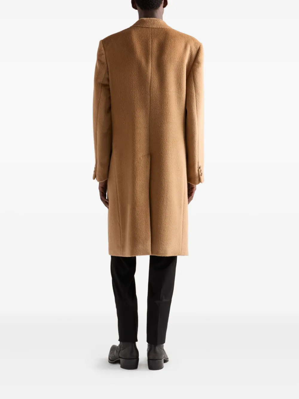  Prada Buttoned Double-breasted Coat - Brown 