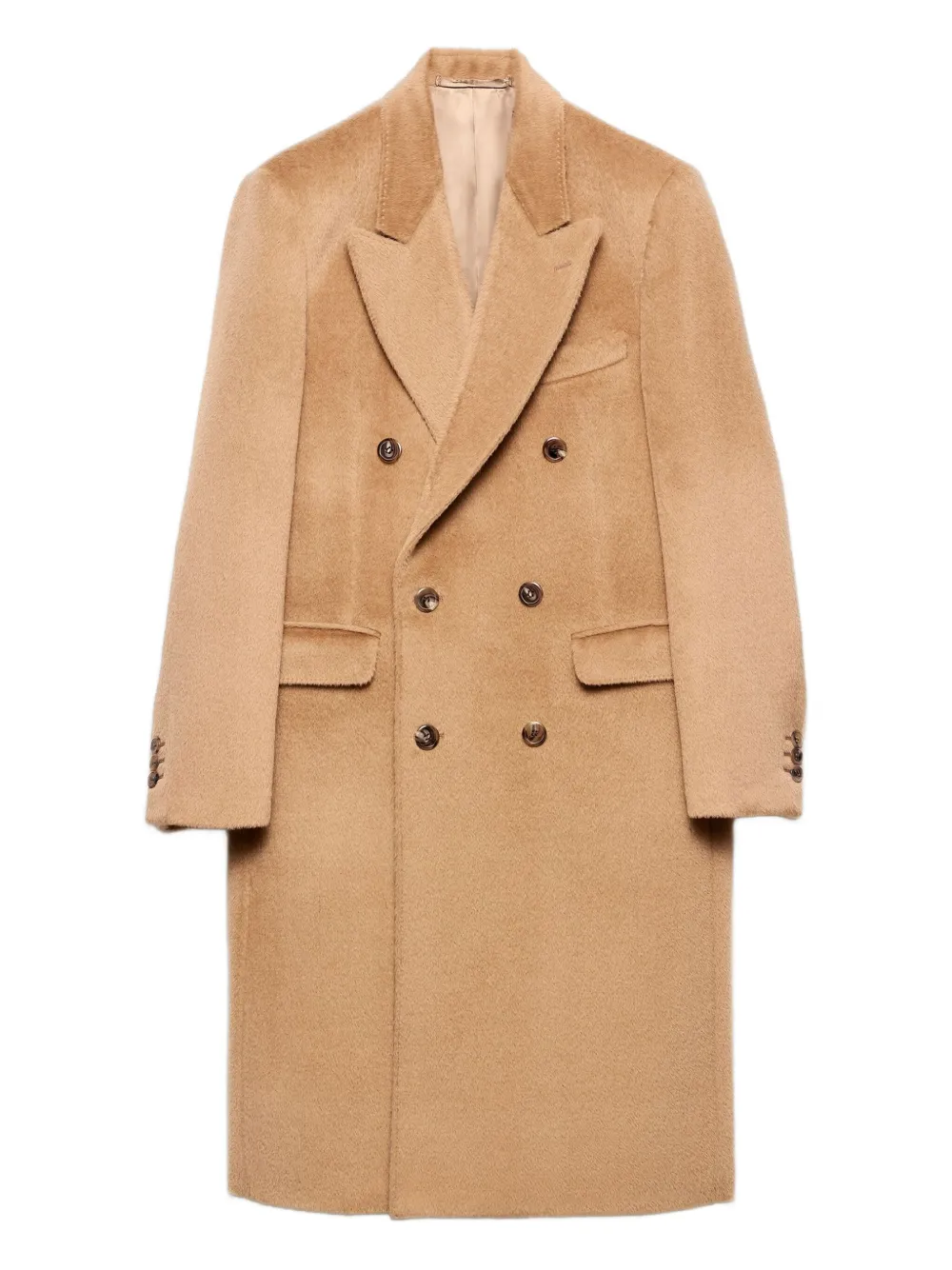 Prada Doppelreihiger Mantel - Braun