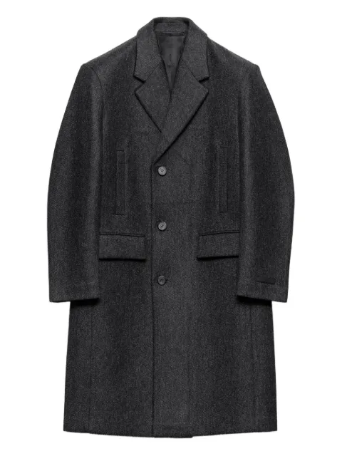 Prada notched wool coat