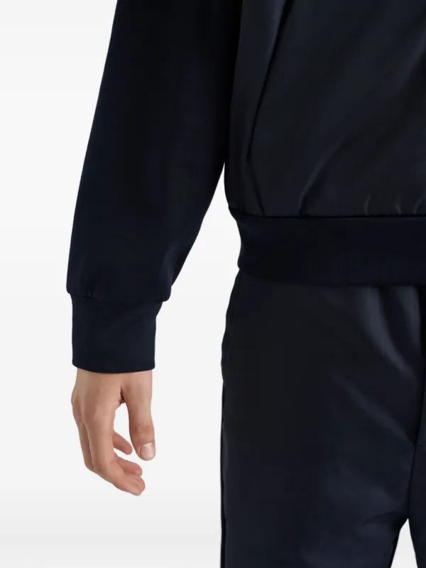 Prada drawstring-hood zip-up Jacket | Blue | FARFETCH