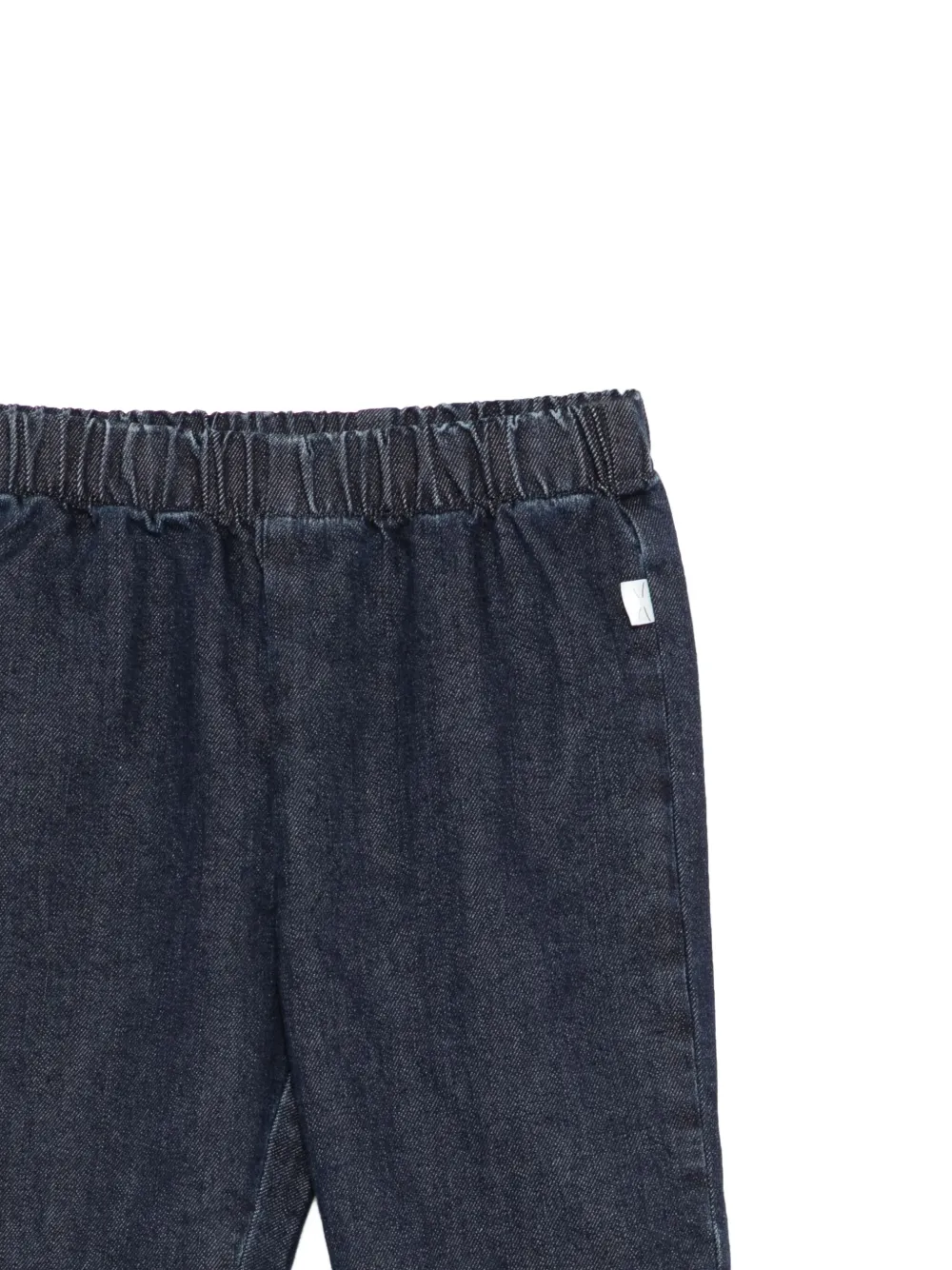 TEDDY & MINOU elastic-waist denim trousers Blauw