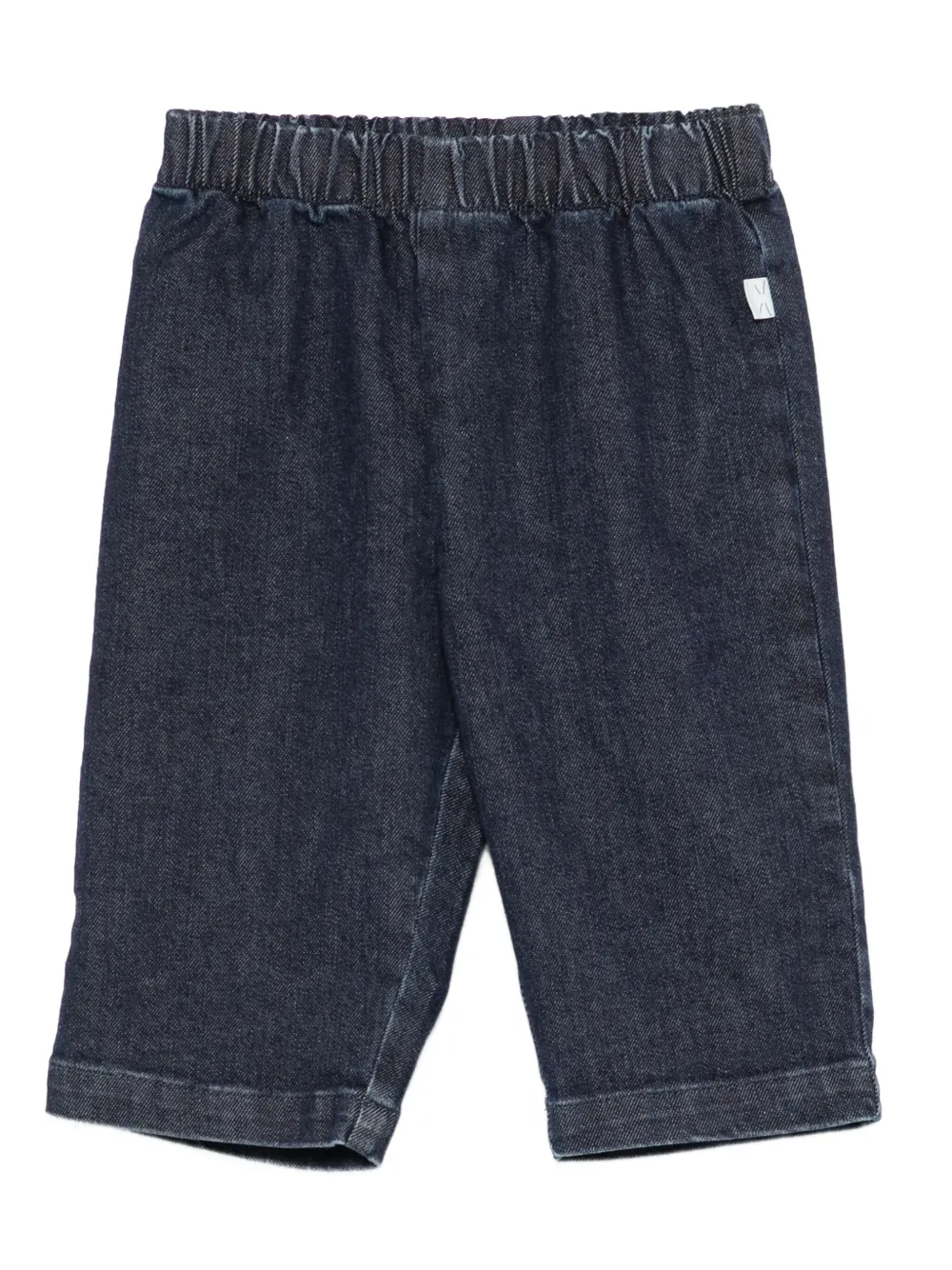 TEDDY & MINOU elastic-waist denim trousers Blauw