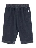 TEDDY & MINOU elastic-waist denim trousers - Blue