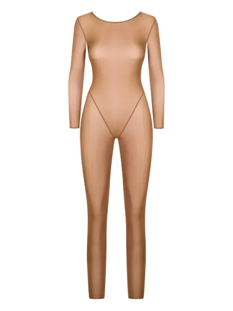 Maison Close French Kiss Light open-back long-sleeve jumpsuit