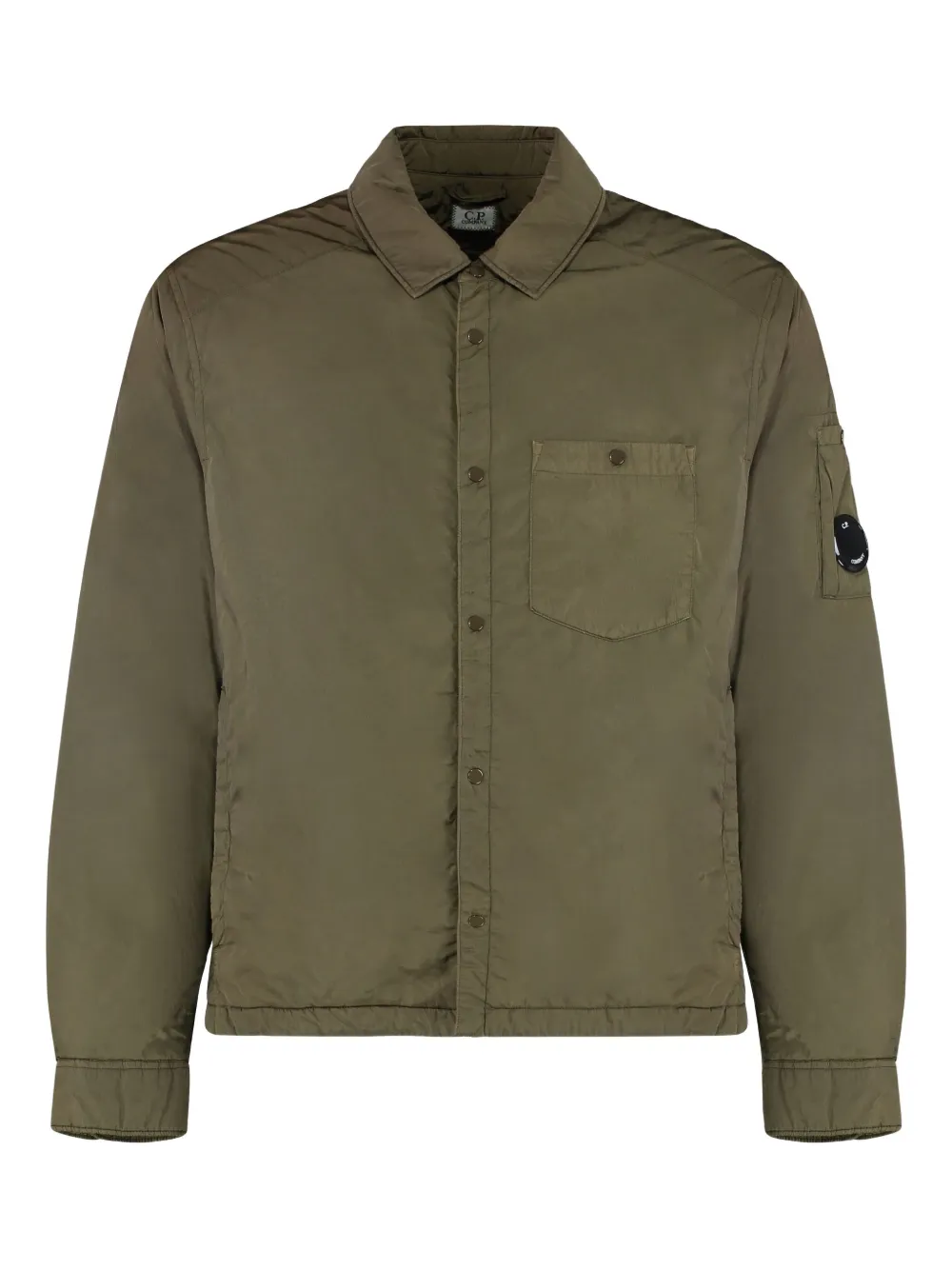 C.P. Company lens-detail padded shirt jacket Groen