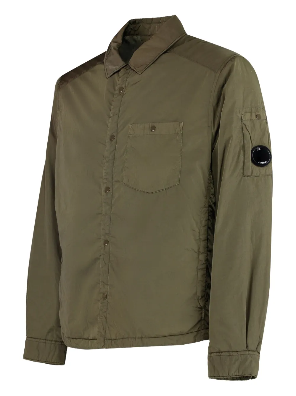 C.P. Company Gewatteerd shirtjack met Lens-detail Groen
