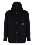 Emporio Armani hooded patch-pocket parka - Black