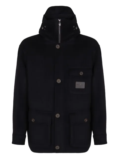 Emporio Armani hooded patch-pocket parka