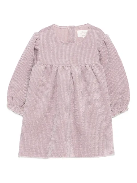 TEDDY & MINOU waffle-textured smocked dress