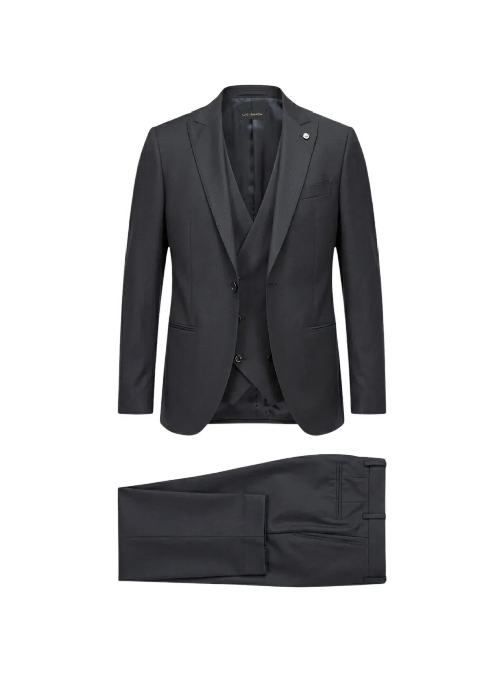 LUIGI BIANCHI MANTOVA peak-lapels three-piece suit - Grigio