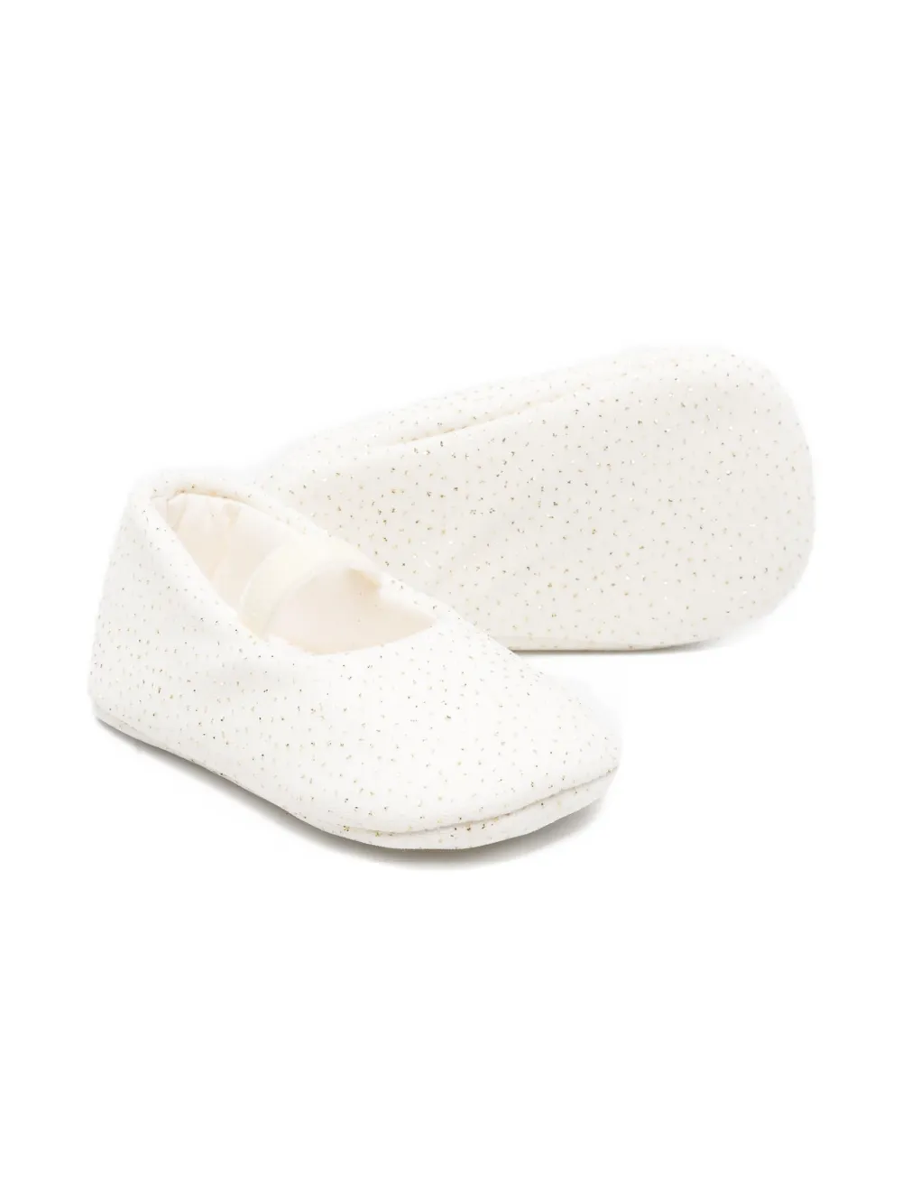 Il Gufo elasticated speckled pre-walkers White