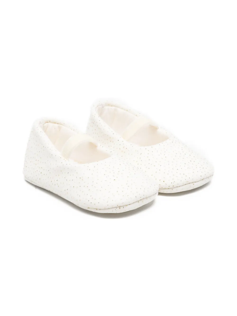 Il Gufo elasticated speckled pre-walkers White