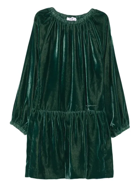 Il Gufo velvet tiered dress