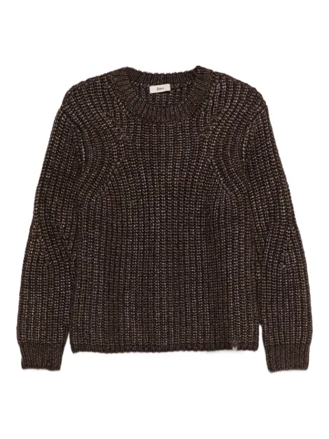 Herno metallic ribbed knit sweater 